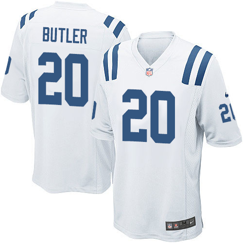 Men's Game Darius Butler Nike Jersey White Road - #20 NFL Indianapolis Colts